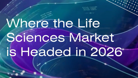 A title slide reading "Where the Life Sciences Market is Headed in 2026"
